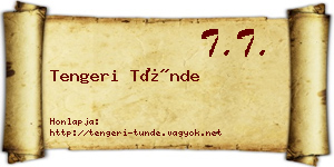 Tengeri Tünde névjegykártya