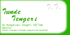 tunde tengeri business card